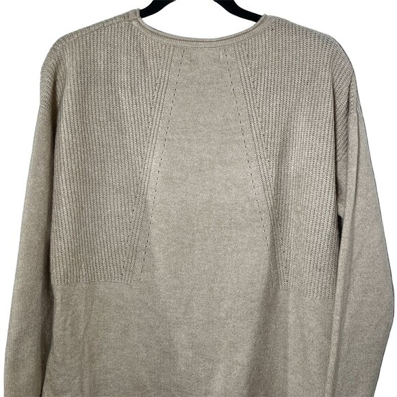 Calvin Klein Beige Knit Sweater Medium Crewneck Pullover - Picture 10 of 12